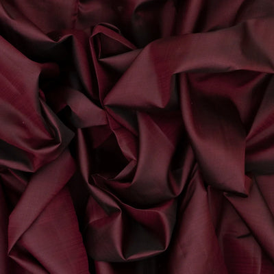 Maroon Handloom Kanchipuram Korvai Silk Saree With Cream Border