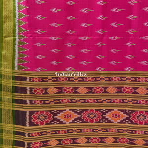 Pink Mayur Chandrika Khandua Silk Saree
