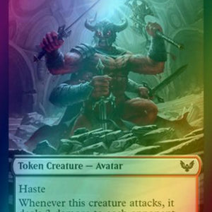 Avatar Token (01) // Fractal Token (03) [Strixhaven School of Mages Tokens] [Foil]