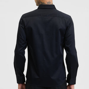 Black Embellished Slim Fit Shirt