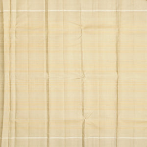 Black Handloom Kanchipuram Korvai Silk Saree With Stripes