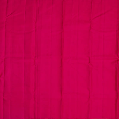 Purple Handloom Kanchipuram Silk Saree With Stripes & Annam Buttas