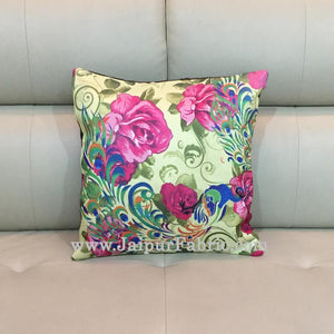 Jute Cushion Cover Digital Print Jungle