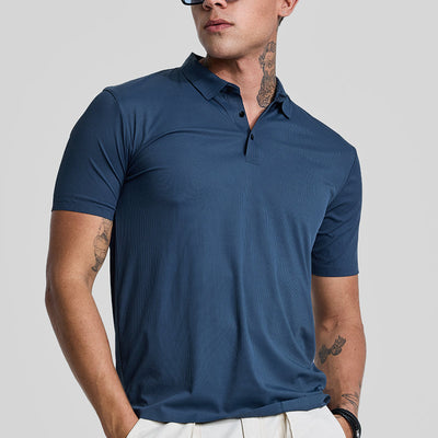 Blue Stitchless Polo T-Shirt