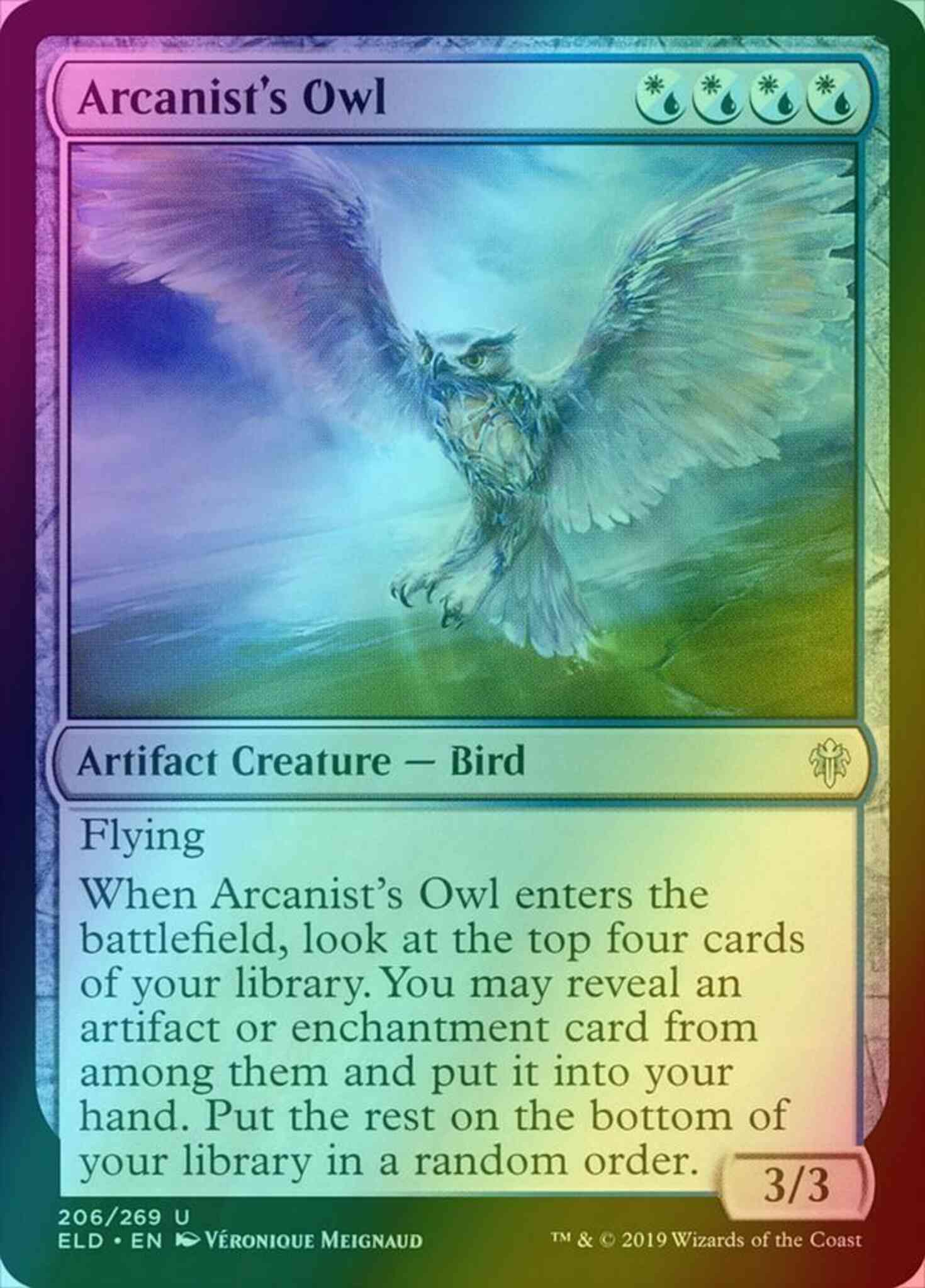 Arcanist's Owl [206] [Throne of Eldraine] [Foil]