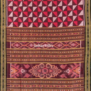 Multicolored  Odisha Handloom Khandua Silk Saree