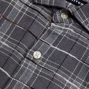 Grey Slub Textured Checks Shirt