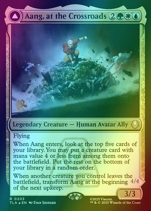 Aang, at the Crossroads // Aang, Destined Savior [203s] [Prerelease] [Avatar: The Last Airbender: Promos] [Foil]