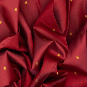 Maroon Handloom Kanchipuram Korvai Silk Saree With Mango Motifs
