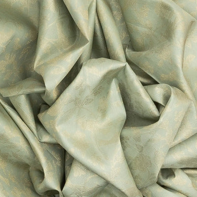 Grey Handloom Kanchipuram Silk Saree With Bird Vine Motifs