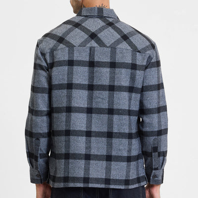 Grey Checks Relaxed Fit Overshirt
