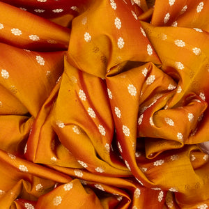 Mango Yellow Handloom Uppada Silk Saree With Floral Motifs