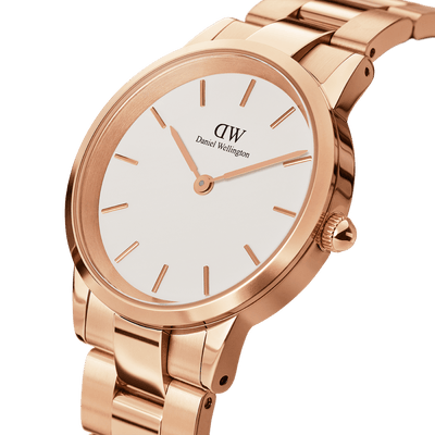 Iconic Link White & Rose Gold
