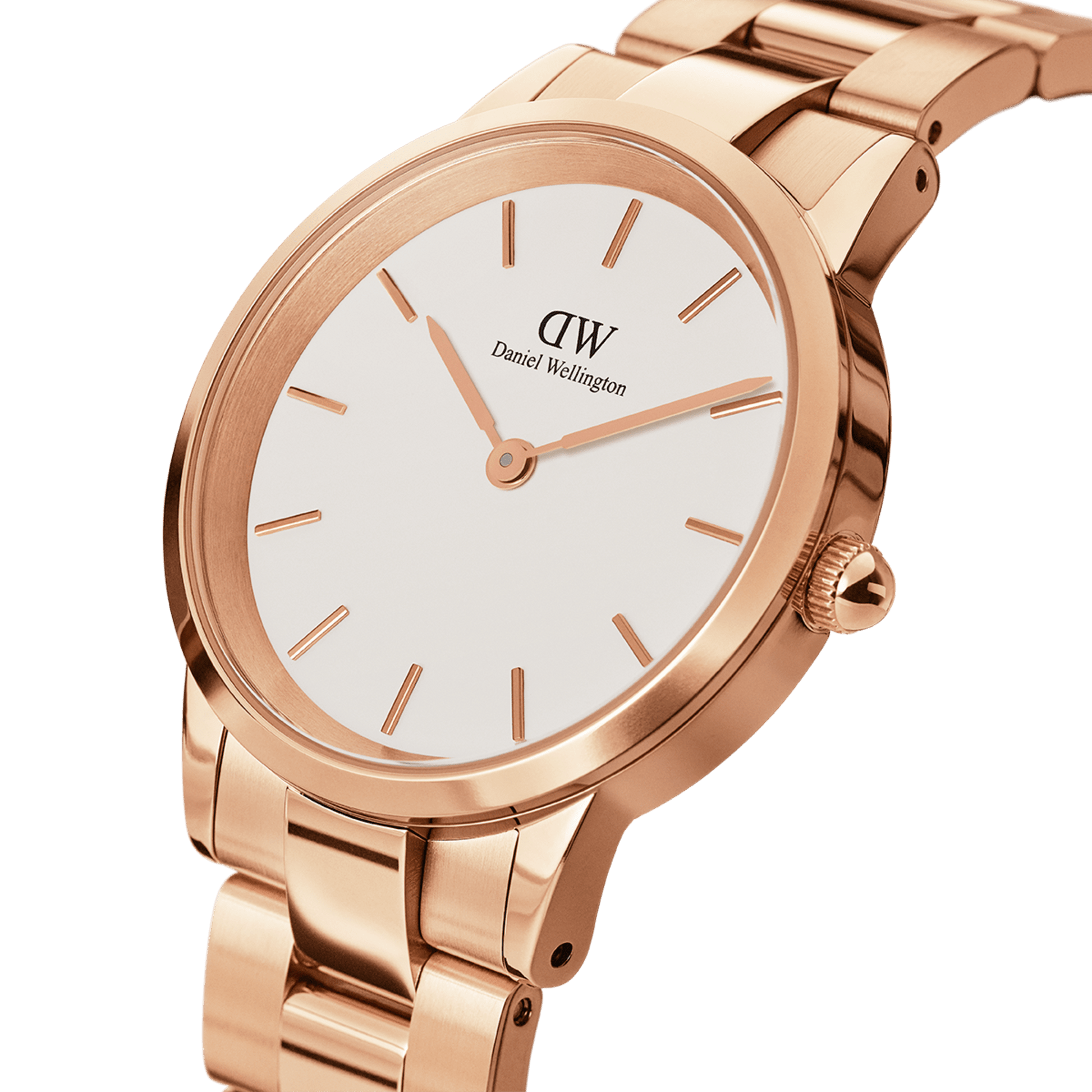 Iconic Link White & Rose Gold