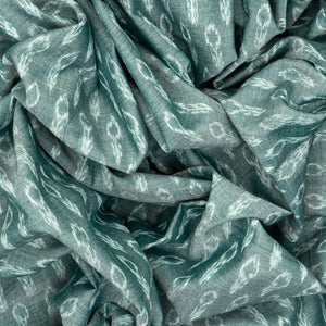 Shadow Green Orissa Cotton Saree With Tie & Dye Motifs