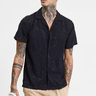 Black Abstract Box Fit Shirt