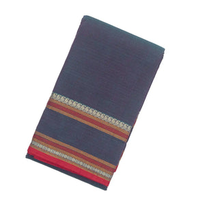 Grey Handloom Kanchi Cotton Saree With Annam Buttas