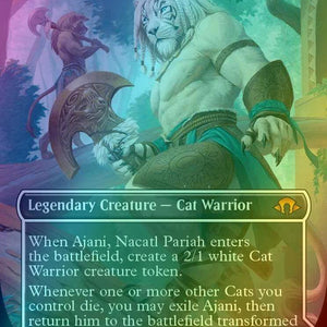 Ajani, Nacatl Pariah // Ajani, Nacatl Avenger [468] [Borderless] [Modern Horizons 3] [Textured Foil]