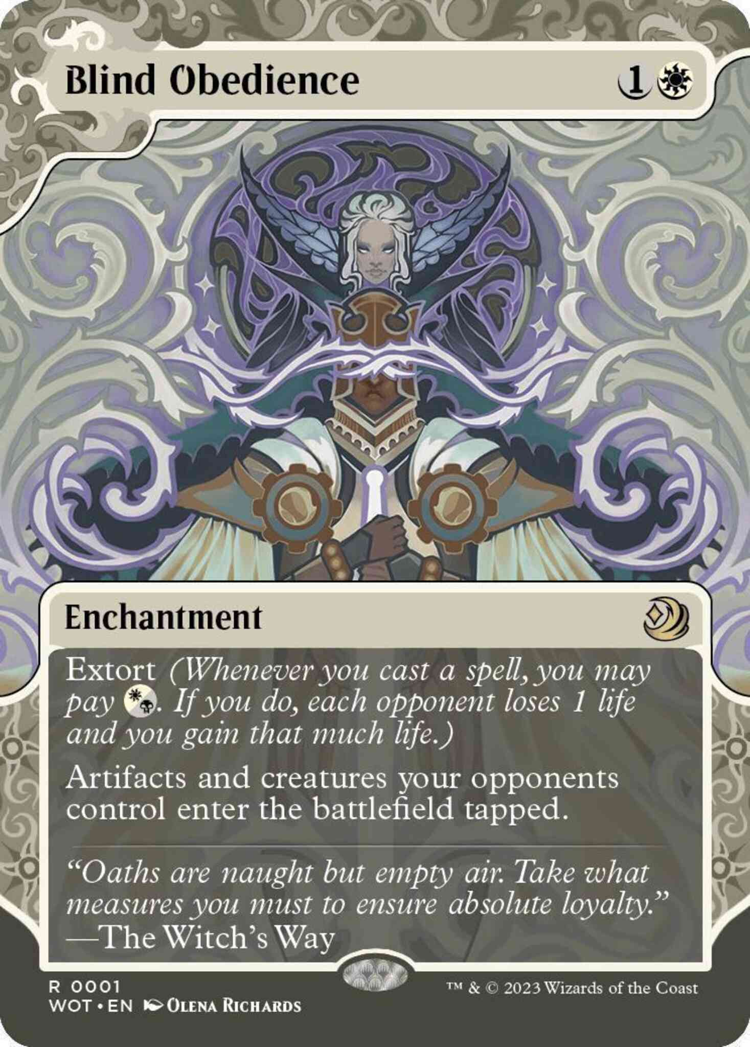 Blind Obedience [1] [Enchanting Tale Showcase] [Wilds of Eldraine: Enchanting Tales] [Non-Foil]