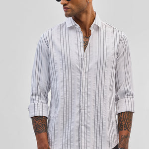 White Stripes Slim Fit Shirt