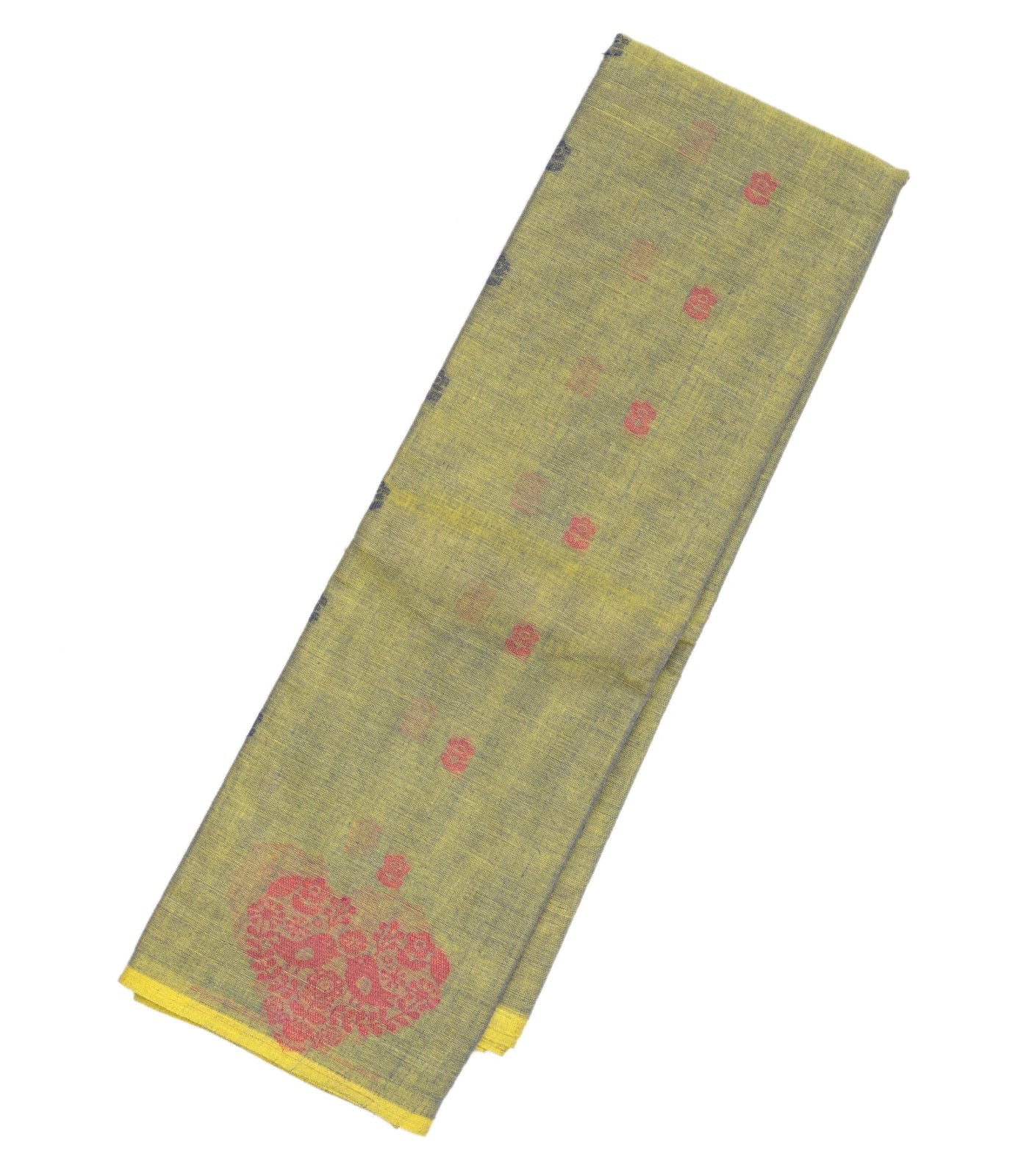 Grey Rasipuram Cotton Saree With Floral Buttas