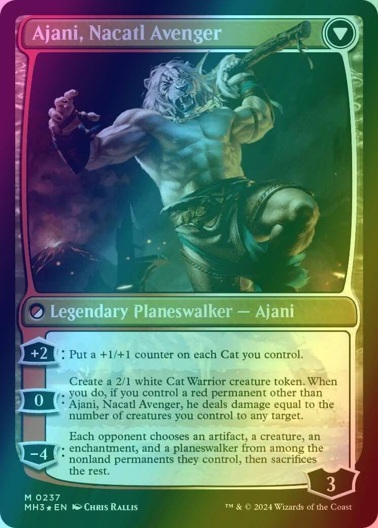 Ajani, Nacatl Pariah // Ajani, Nacatl Avenger [237s] [Prerelease] [Modern Horizons 3: Promos] [Foil]