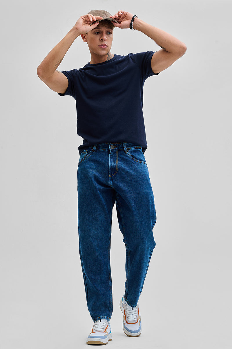 Dark Blue Baggy Fit Jeans