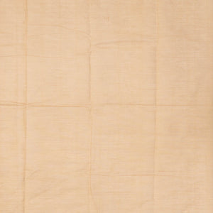 Taupe Handloom Kanchi Cotton Saree With Annam Buttas & Green Border.