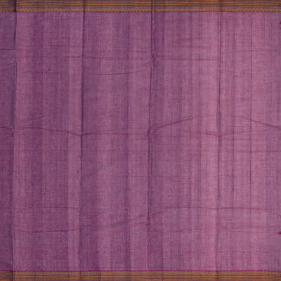 Purple Handloom Kanchi Cotton Saree With Annam Buttas
