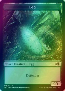 Aven Initiate Token (04) // Egg Token (16) [Double Masters 2022: Tokens] [Foil]
