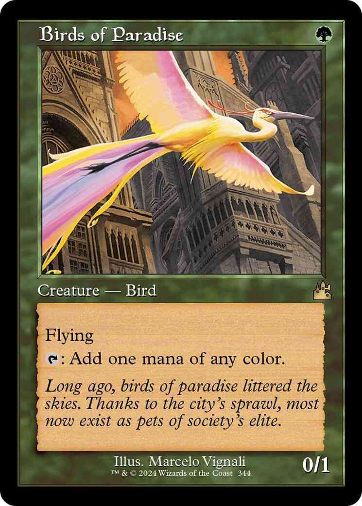 Birds of Paradise [344] [Retro Frame] [Ravnica Remastered] [Non-Foil]