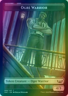 Angel Token (02) // Ogre Warrior Token (06) [Streets of New Capenna: Tokens] [Foil]