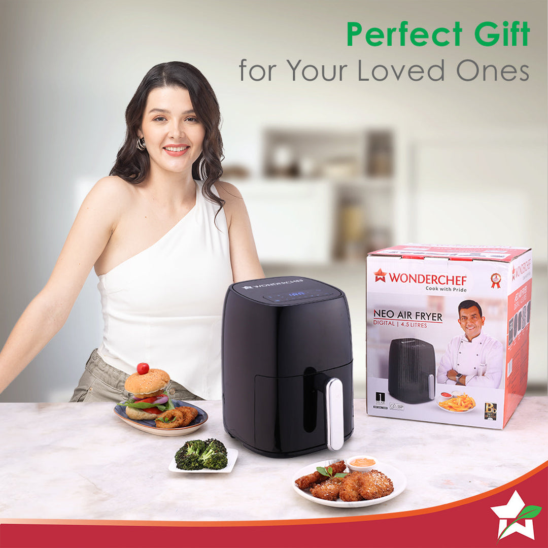 Neo Digital Air Fryer | Rapid Air Technology | 6 Pre-Set Menu Options by blacktree