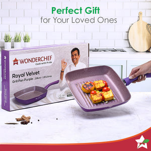 Wonderchef Renewed Royal Velvet 24cm Grill Pan