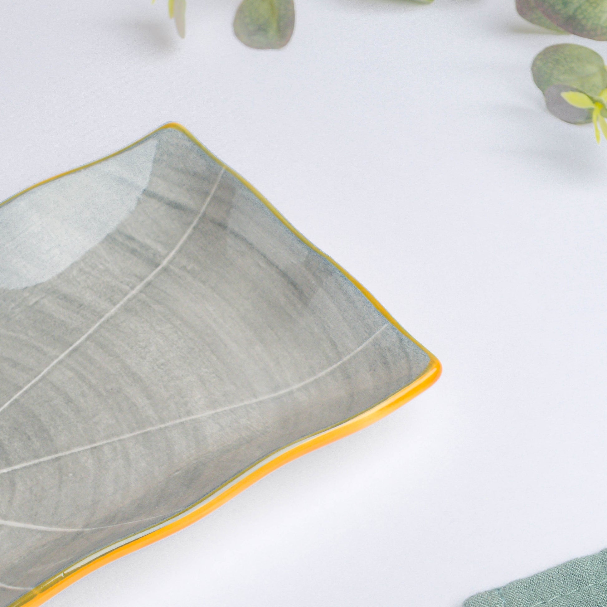 Willow Dark Grey Ceramic Long Plate 10 inch