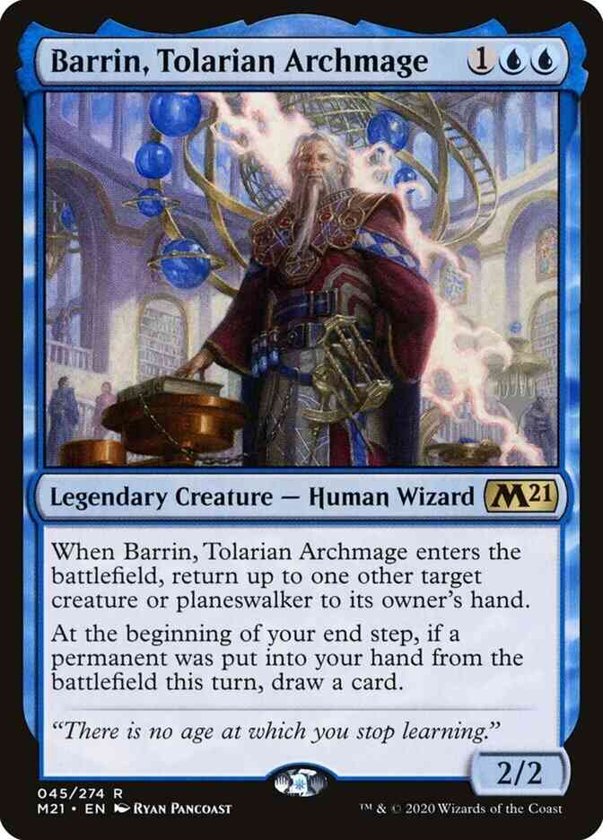 Barrin, Tolarian Archmage [Promo Pack] [45p] [Core Set 2021 Promos] [Non-Foil]
