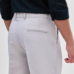 Light Grey Slim Fit Stretch Trousers