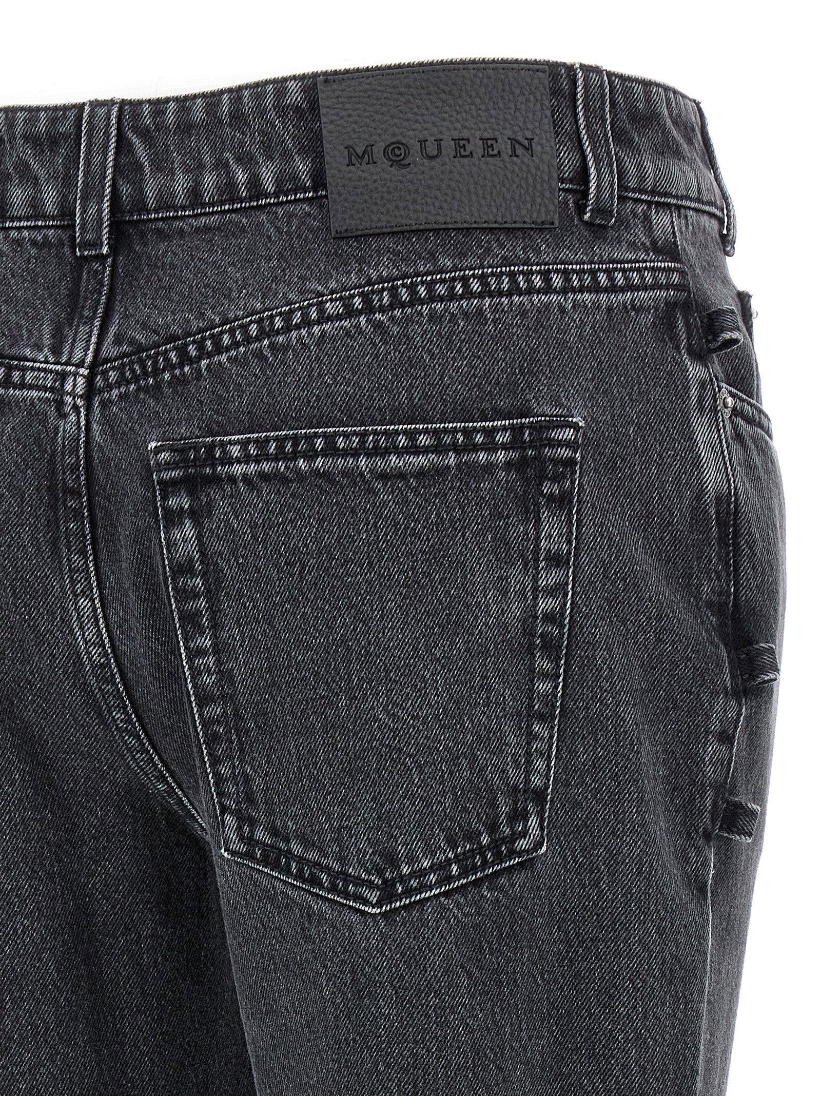 Alexander McQueen Jeans Asymmetric Closure