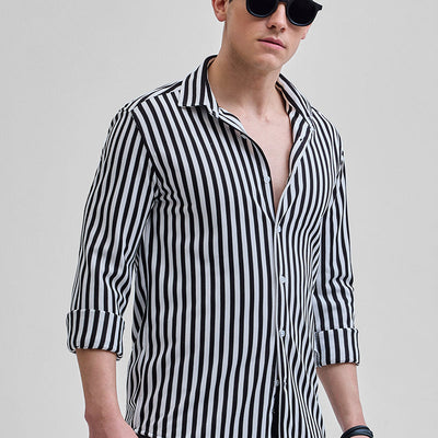 Black Stripes Slim Fit Shirt