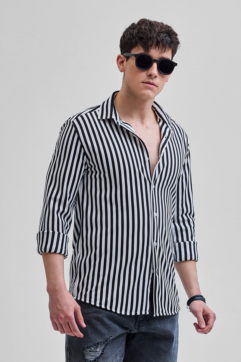 Black Stripes Slim Fit Shirt