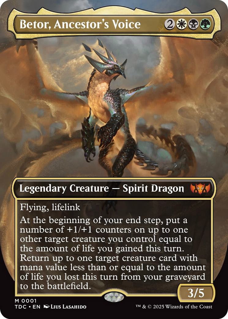 Betor, Ancestor's Voice [1] [Borderless] [Tarkir: Dragonstorm: Commander] [Non-Foil]