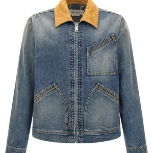 Alexander McQueen Suede Denim Jacket