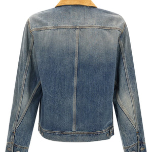 Alexander McQueen Suede Denim Jacket