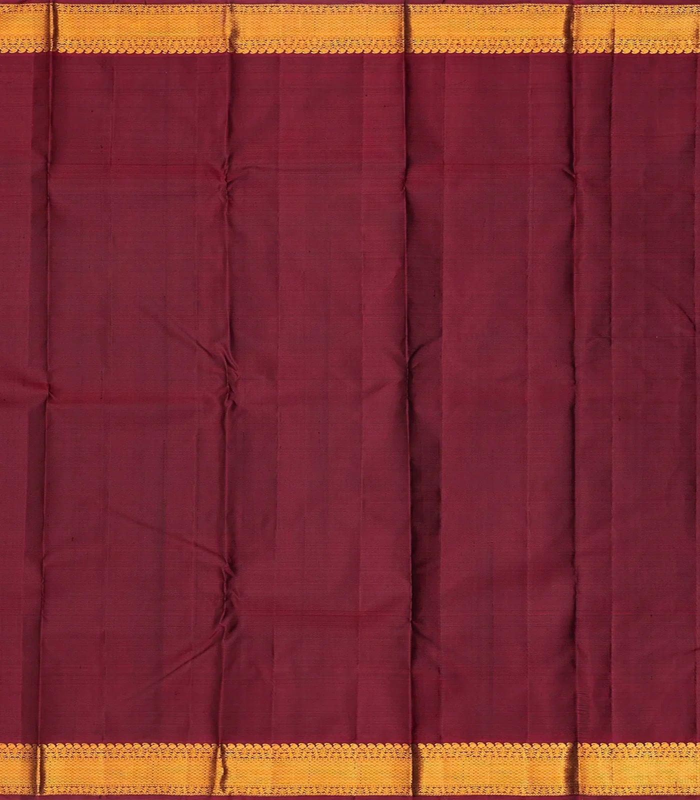 Dark Green Handloom Kanchipuram Silk Saree With Stripes & Buttas