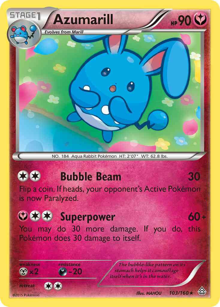 Azumarill - 103/160 - Rare [xy5-103] [Non-Holo]