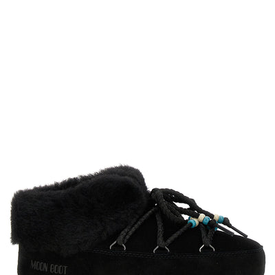 Moon Boot Mule Suede Beads Ankle Boots