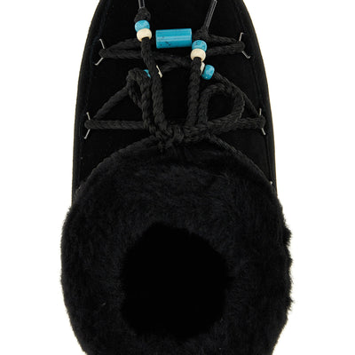 Moon Boot Mule Suede Beads Ankle Boots