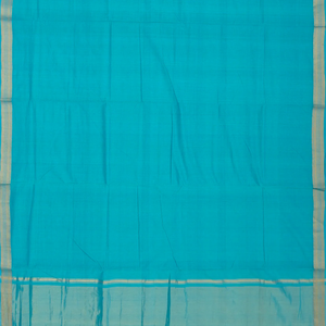 Sky Blue Mangalagiri Cotton Saree With Zari Border