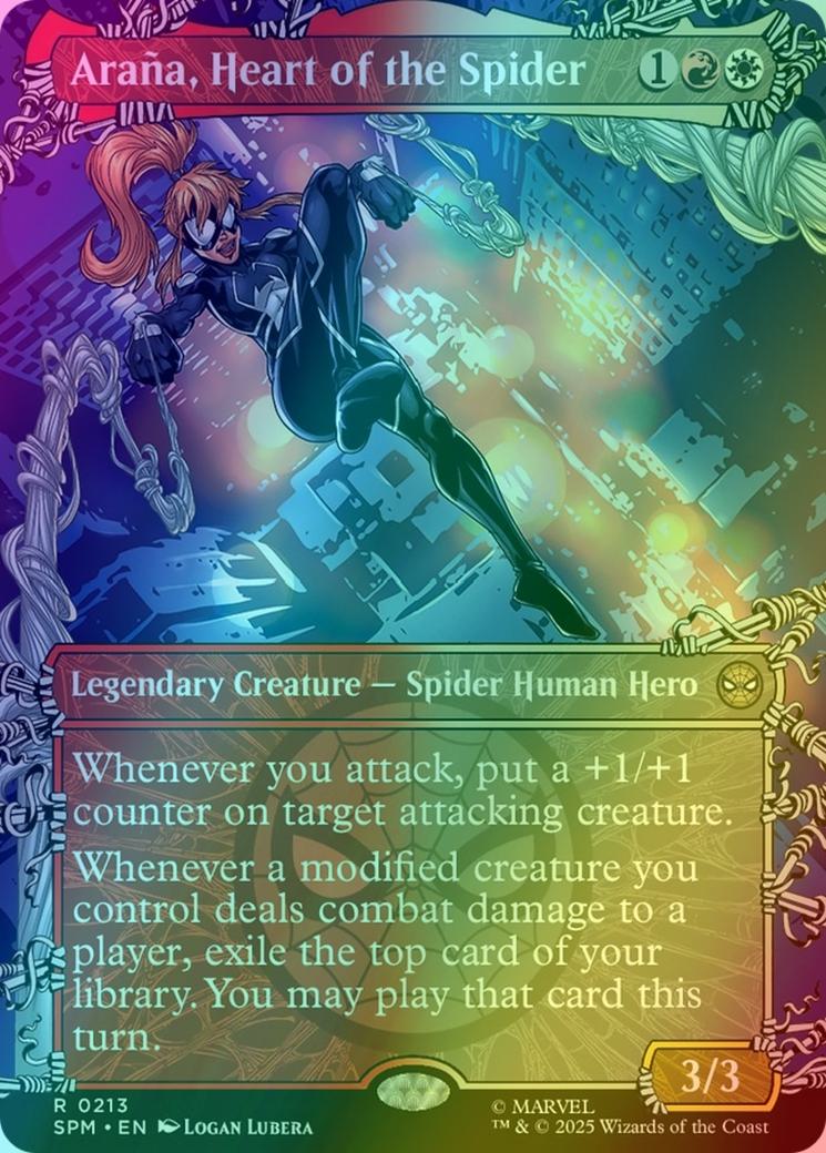 Araña, Heart of the Spider [213] [Borderless] [Web-Slinger] [Marvel's Spider-Man] [Foil]