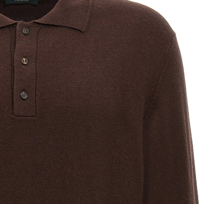 Zanone Cashmere Wool Polo Shirt